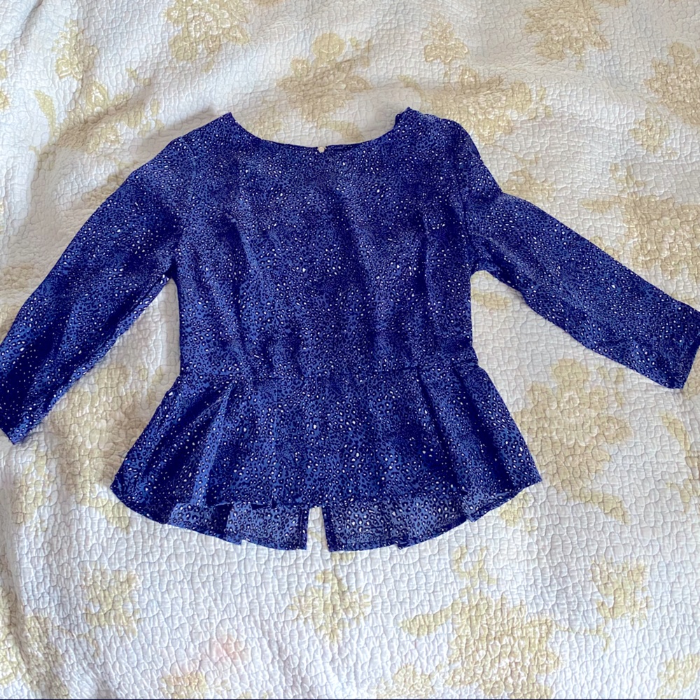 Forever21 Cheetah Print Peplum Top SIZE M LIKE S